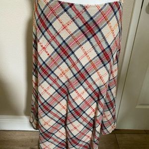 Max Mara vintage wool plaid skirt with zipper